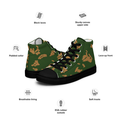 Russian KLMK Sunray Berezhka CAMO Men’s high top canvas shoes - Mens High Top Canvas Shoes