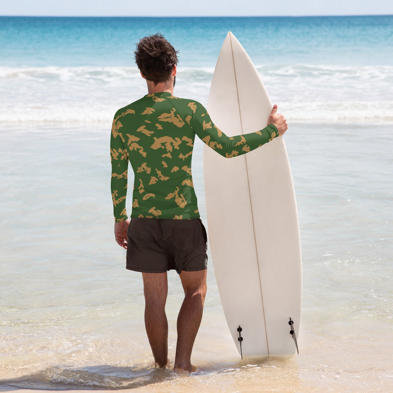 KLMK Sunray Berezhka CAMO Mens Long-Sleeve Rash Guard