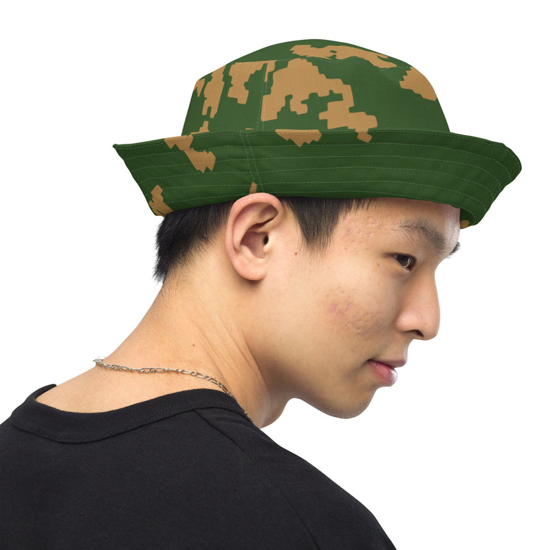 KLMK Sunray Berezhka CAMO Reversible Bucket Hat - Head