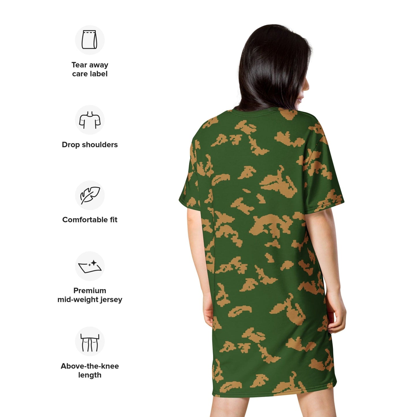 Russian KLMK Sunray Berezhka CAMO T-shirt dress - Womens T-Shirt Dress