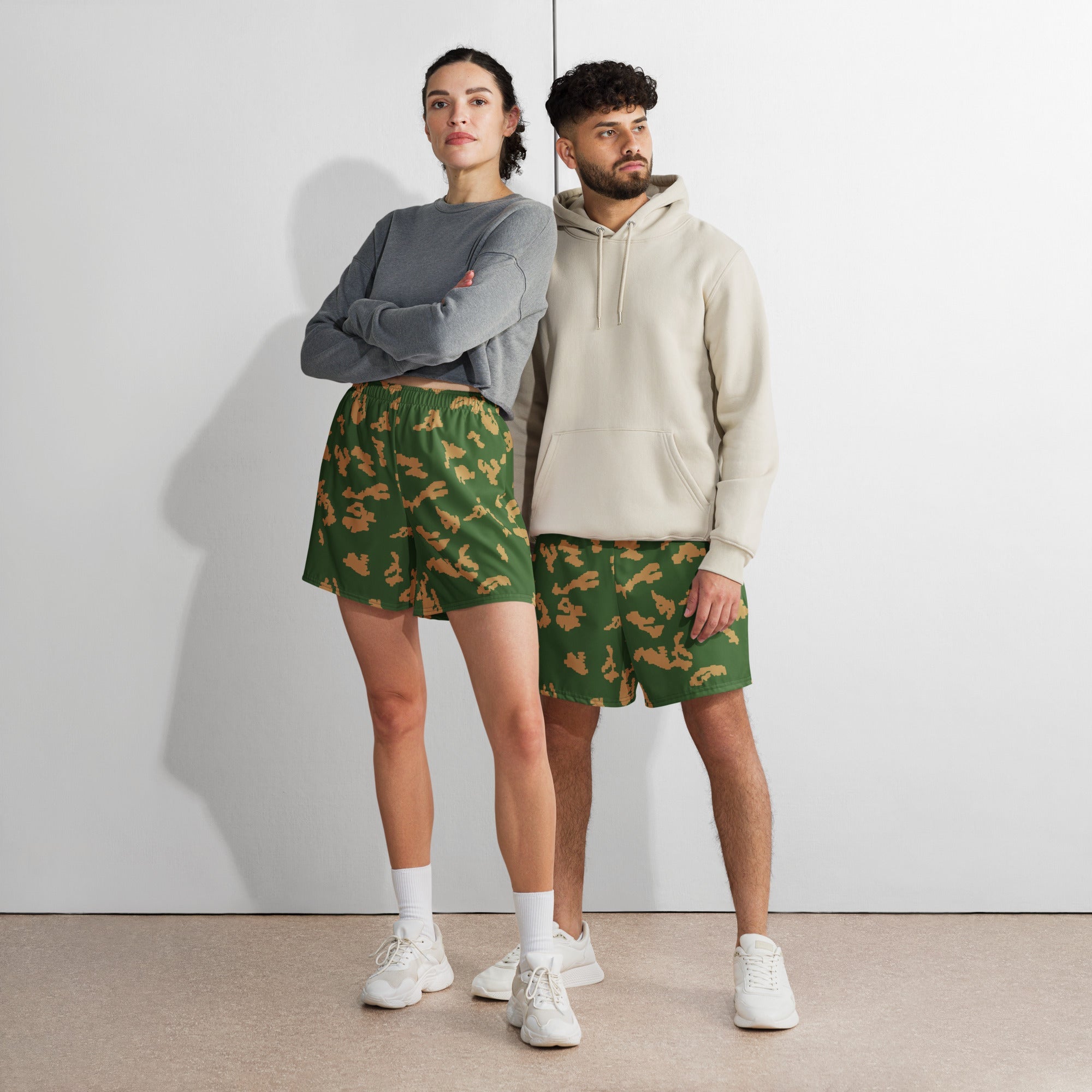 CAMO HQ - KLMK Sunray Berezhka CAMO Unisex Athletic Long Shorts