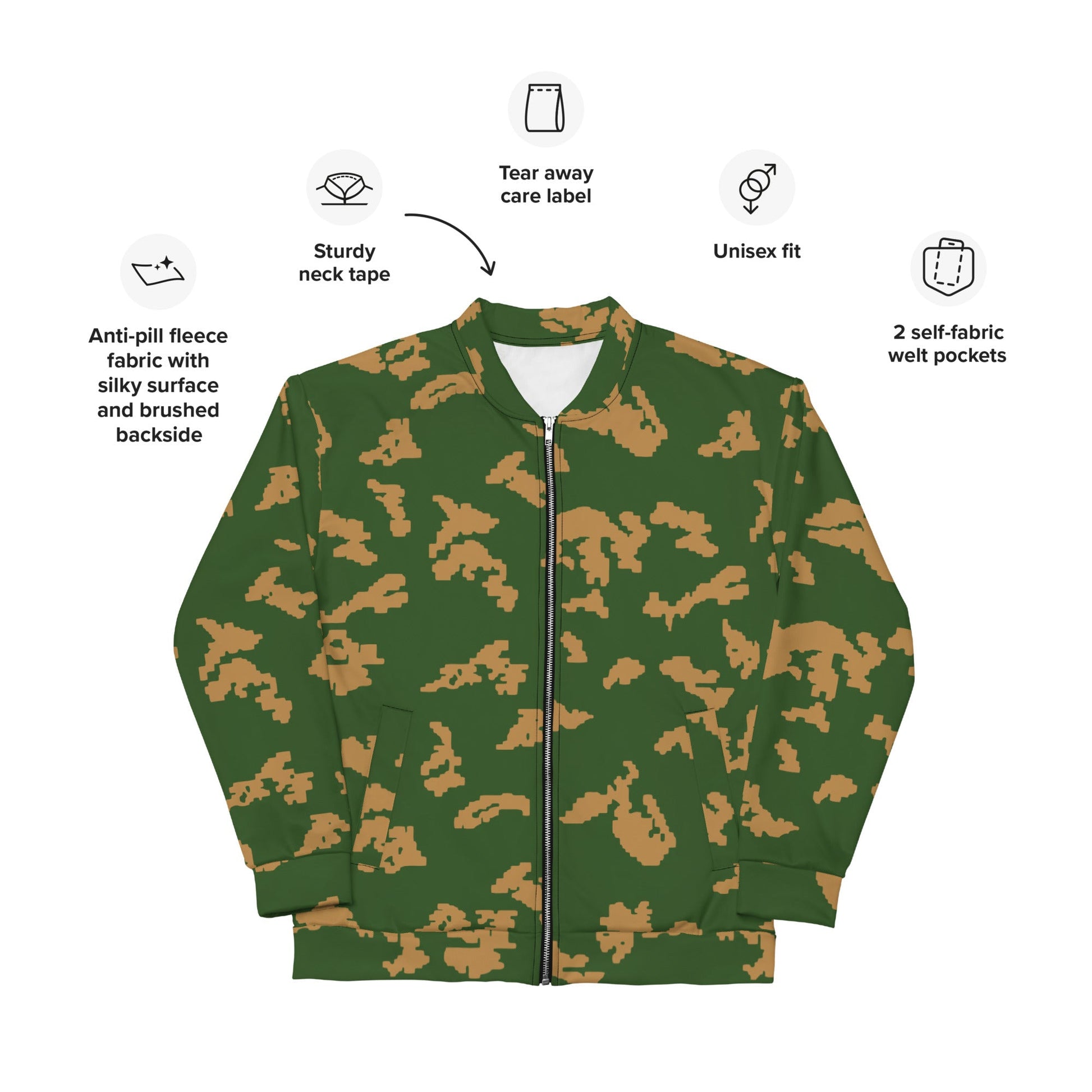 Russian KLMK Sunray Berezhka CAMO Unisex Bomber Jacket - Jackets