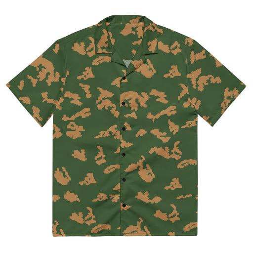 KLMK Sunray Berezhka CAMO Unisex Short-Sleeve Button Shirt - 2XS - Button-Up