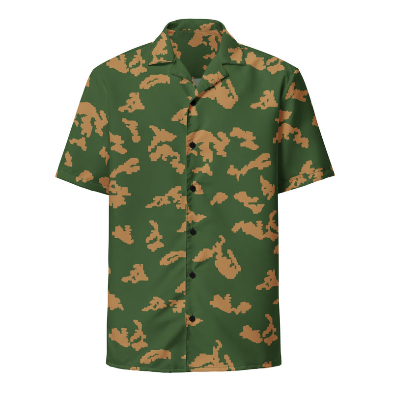 KLMK Sunray Berezhka CAMO Unisex Short-Sleeve Button Shirt - Button-Up