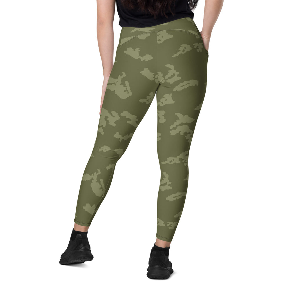 Russian KLMK Sunray Olive Drab CAMO Leggings with pockets - Womens With Pockets