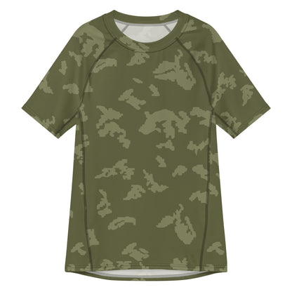 Russian KLMK Sunray Olive Drab CAMO Mens Short-Sleeve Rash Guard - 2XS