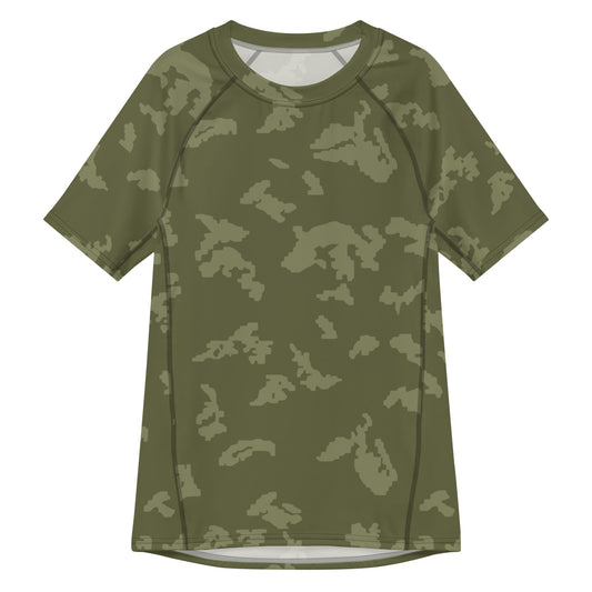 Russian KLMK Sunray Olive Drab CAMO Mens Short-Sleeve Rash Guard - 2XS