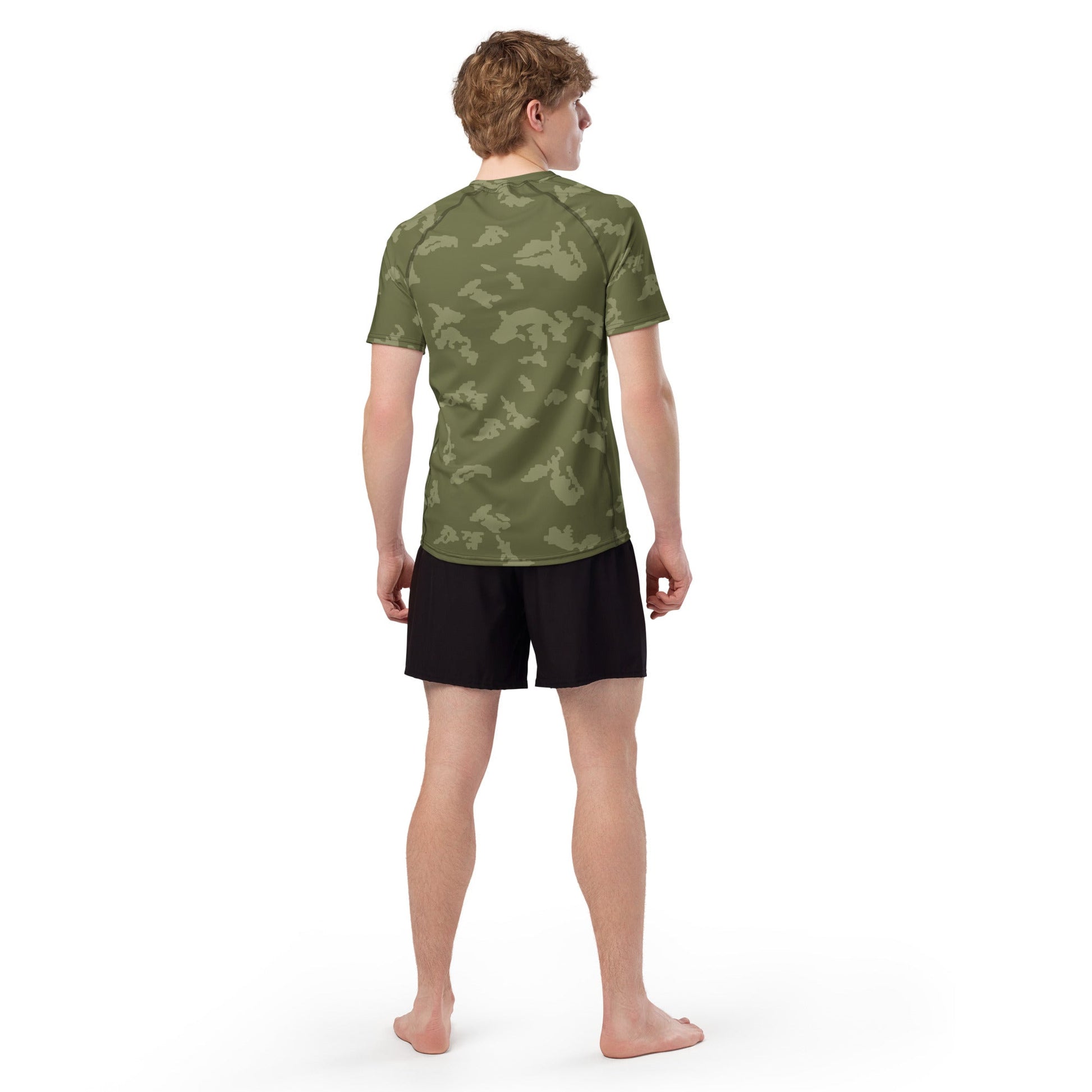 Russian KLMK Sunray Olive Drab CAMO Mens Short-Sleeve Rash Guard