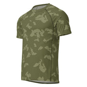 KLMK Sunray Olive Drab CAMO Mens Short-Sleeve Rash Guard - SS