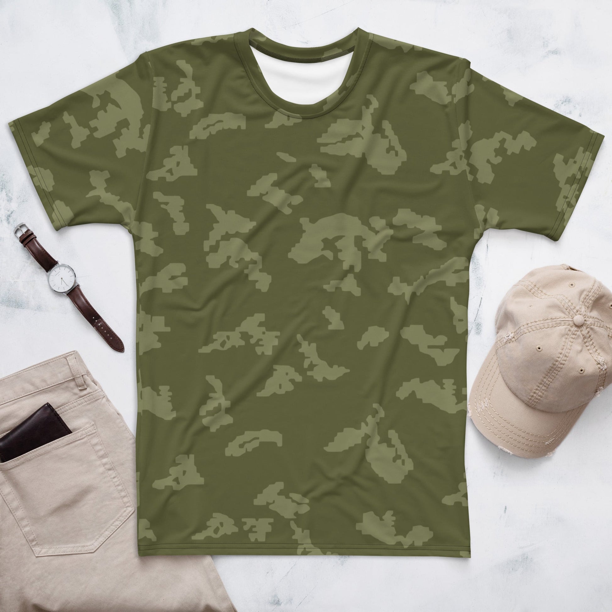 Russian KLMK Sunray Olive Drab CAMO Mens t-shirt - XS - T-Shirts