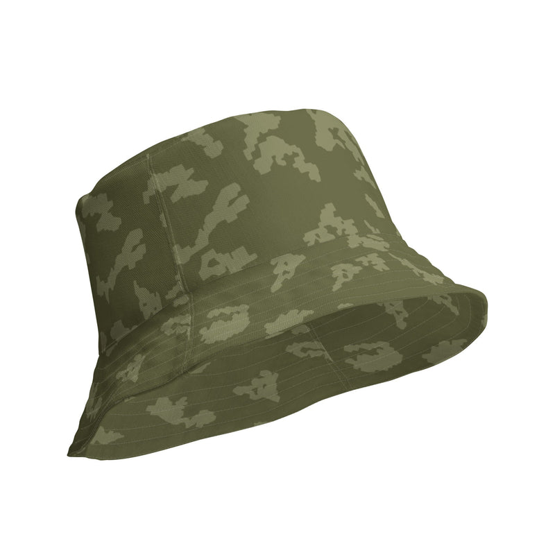 KLMK Sunray Olive Drab CAMO Reversible Bucket Hat - Head