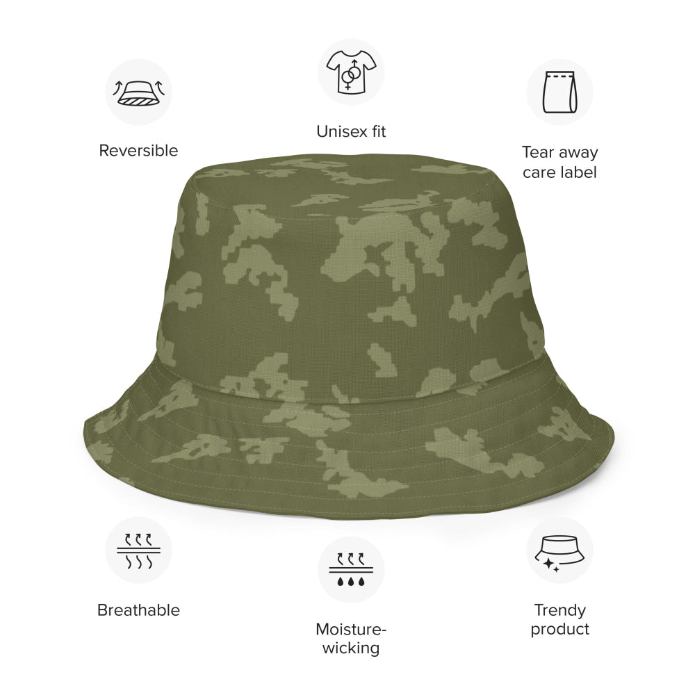 Russian KLMK Sunray Olive Drab CAMO Reversible bucket hat - Bucket Hat