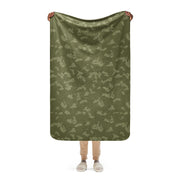 KLMK Sunray Olive Drab CAMO Sherpa Blanket - 37″×57″