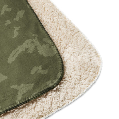 Russian KLMK Sunray Olive Drab CAMO Sherpa Blanket