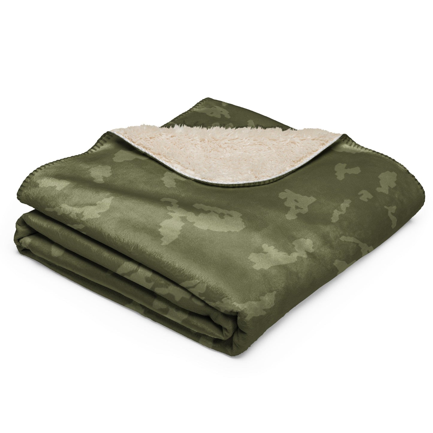 Russian KLMK Sunray Olive Drab CAMO Sherpa Blanket