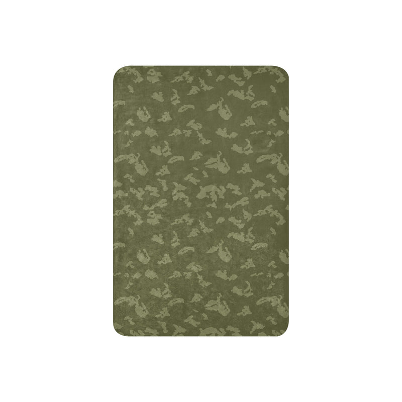 KLMK Sunray Olive Drab CAMO Sherpa Blanket