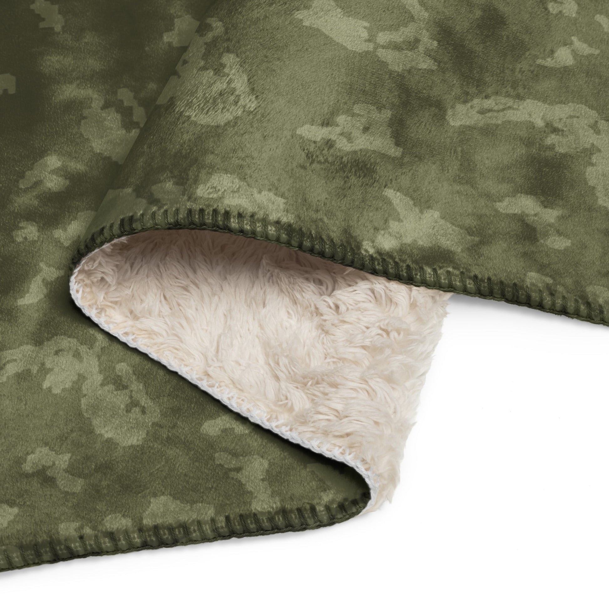 Russian KLMK Sunray Olive Drab CAMO Sherpa Blanket