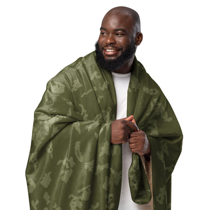 Russian KLMK Sunray Olive Drab CAMO Sherpa Blanket