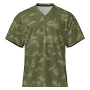 KLMK Sunray Olive Drab CAMO Unisex American Football Jersey - 2XS
