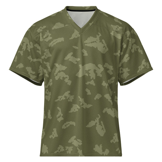 Russian KLMK Sunray Olive Drab CAMO Unisex American Football Jersey - 2XS