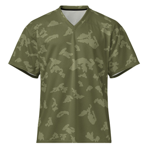 KLMK Sunray Olive Drab CAMO Unisex American Football Jersey - 2XS