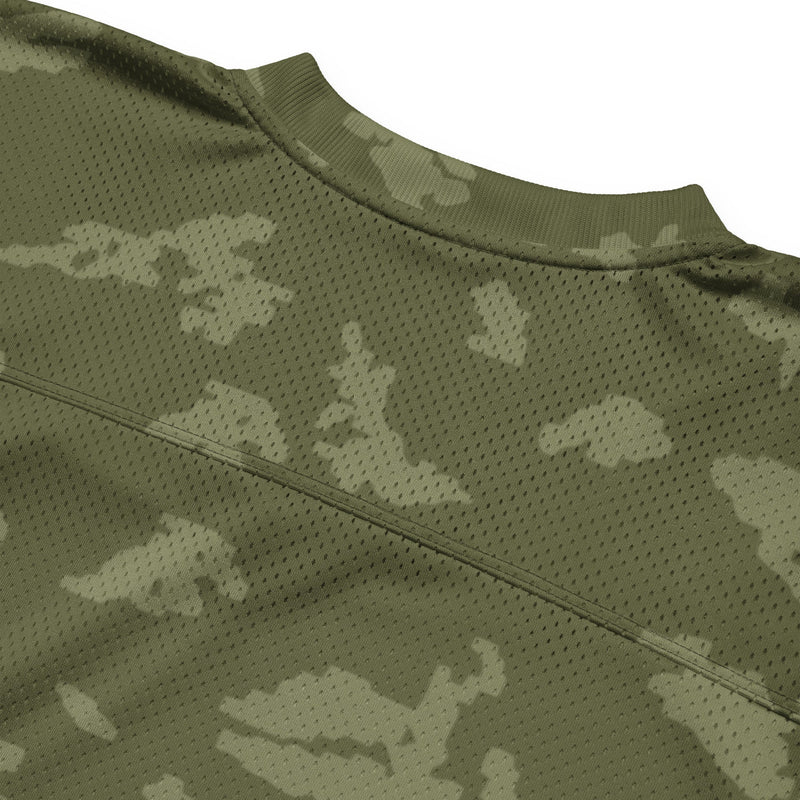 KLMK Sunray Olive Drab CAMO Unisex American Football Jersey