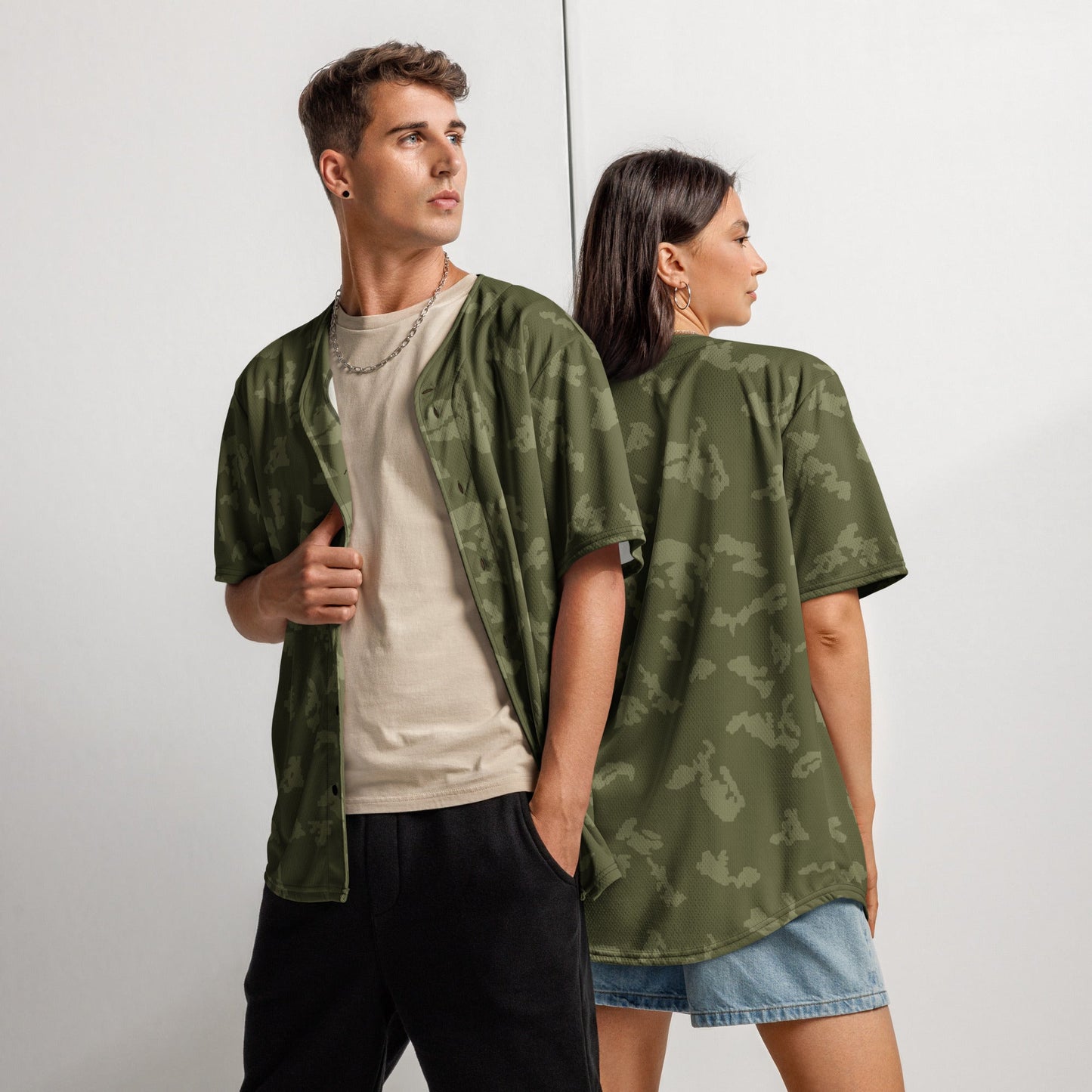 Russian KLMK Sunray Olive Drab CAMO Unisex Baseball Jersey - 2XS