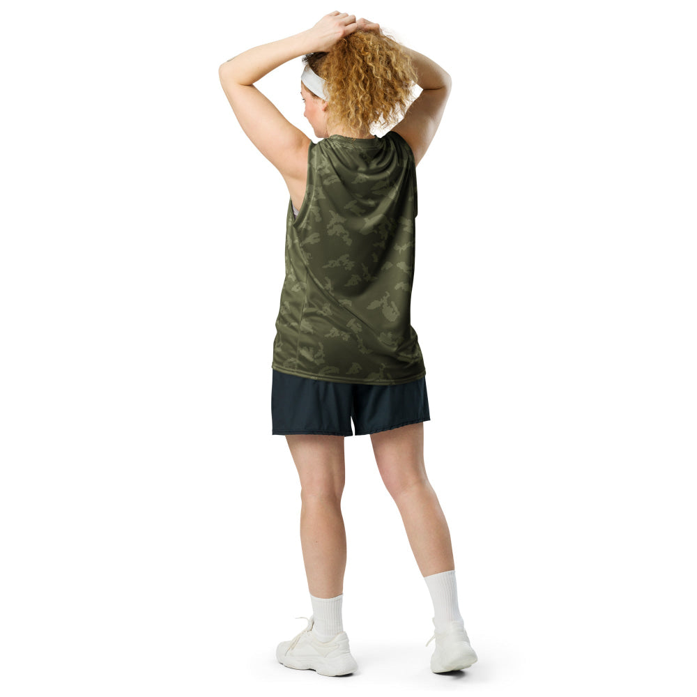 Russian KLMK Sunray Olive Drab CAMO unisex basketball jersey - Unisex Basketball Jersey