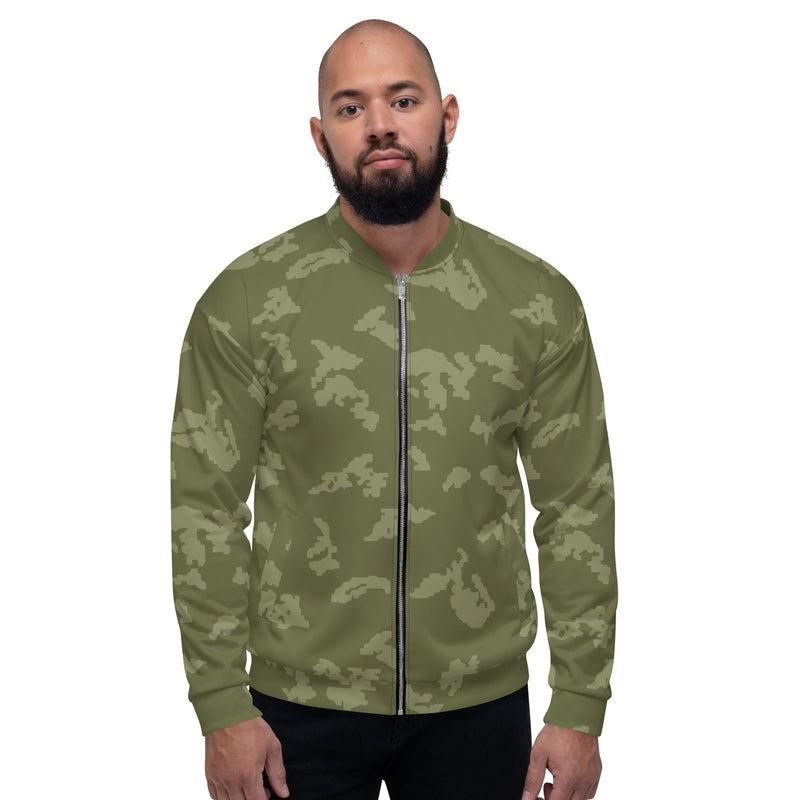 KLMK Sunray Olive Drab CAMO Unisex Bomber Jacket