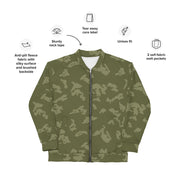 KLMK Sunray Olive Drab CAMO Unisex Bomber Jacket
