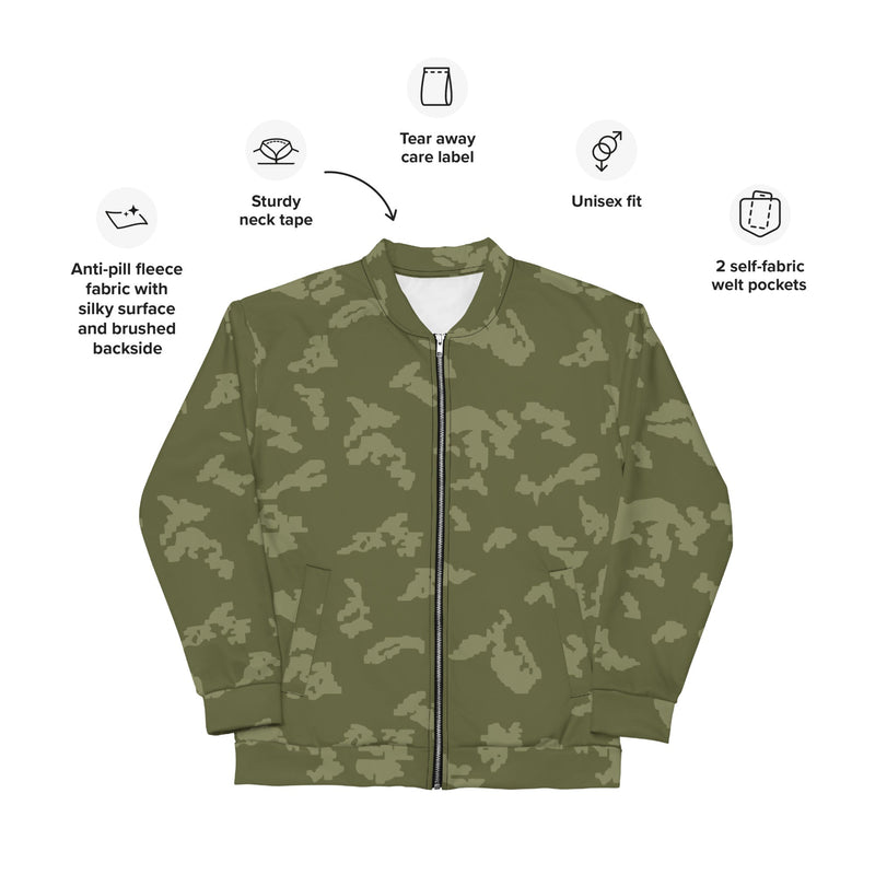 KLMK Sunray Olive Drab CAMO Unisex Bomber Jacket