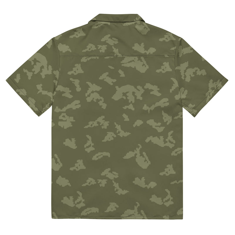 KLMK Sunray Olive Drab CAMO Unisex Short-Sleeve Button Shirt - Button-Up