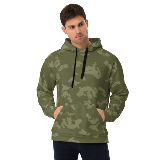 KLMK Sunray Olive Drab CAMO Unisex Hoodie - 2XS