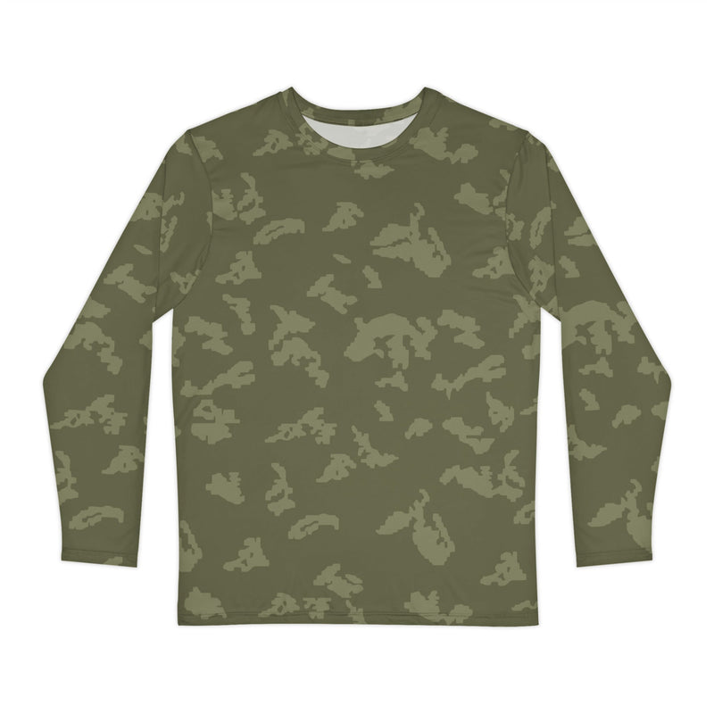 KLMK Sunray Olive Drab CAMO Unisex Long-Sleeve Shirt - XS