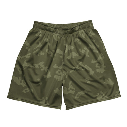 Russian KLMK Sunray Olive Drab CAMO Unisex Mesh Shorts - 2XS