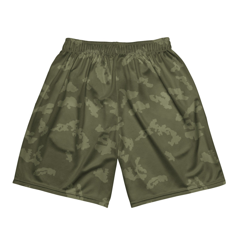 KLMK Sunray Olive Drab CAMO Unisex Mesh Shorts