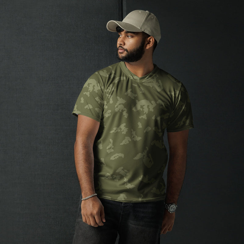 KLMK Sunray Olive Drab CAMO Unisex Sports Jersey