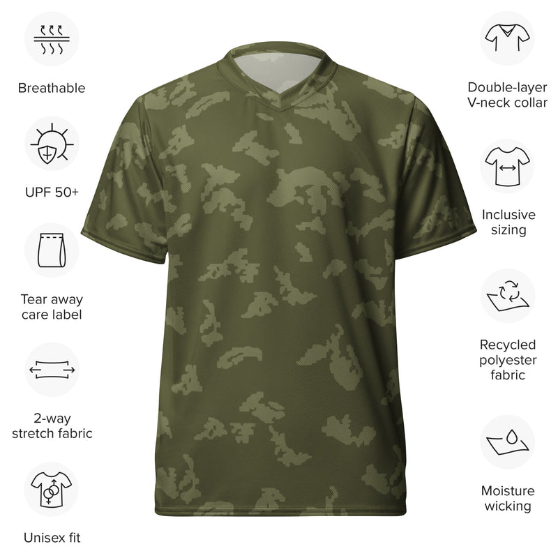 KLMK Sunray Olive Drab CAMO Unisex Sports Jersey