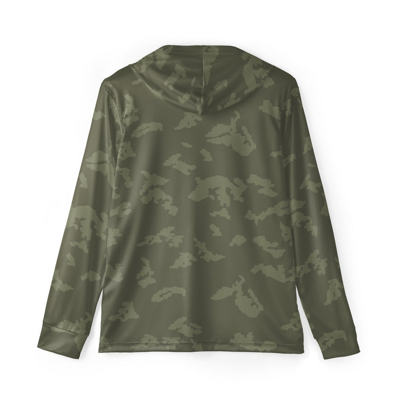 KLMK Sunray Olive Drab CAMO Unisex Sports Warmup Hoodie