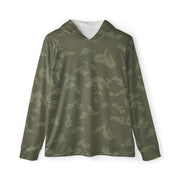 KLMK Sunray Olive Drab CAMO Unisex Sports Warmup Hoodie - XS