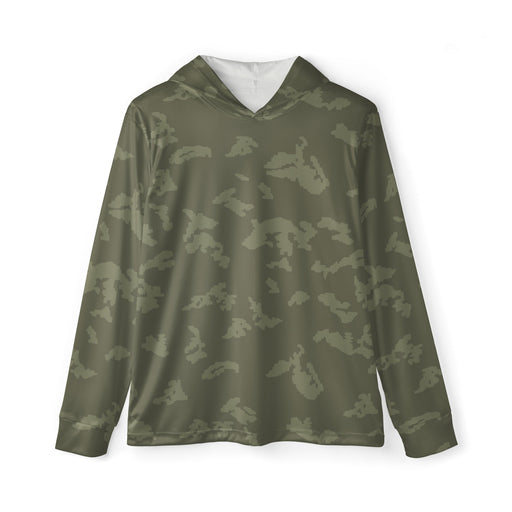 KLMK Sunray Olive Drab CAMO Unisex Sports Warmup Hoodie - XS