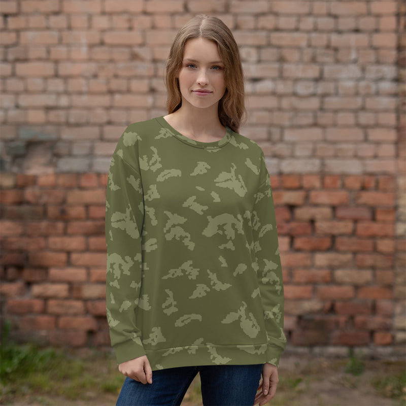 KLMK Sunray Olive Drab CAMO Unisex Sweatshirt