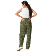 KLMK Sunray Olive Drab CAMO Unisex Wide-Leg Joggers
