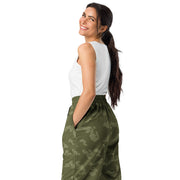 KLMK Sunray Olive Drab CAMO Unisex Wide-Leg Joggers