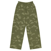KLMK Sunray Olive Drab CAMO Unisex Wide-Leg Leisure Pants - 2XS - Pant