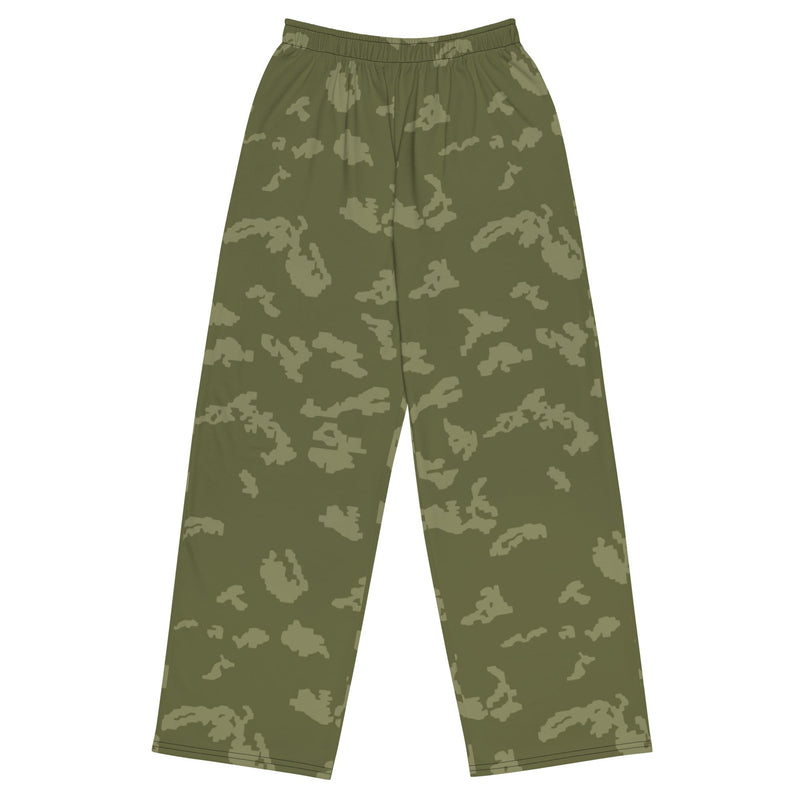 KLMK Sunray Olive Drab CAMO Unisex Wide-Leg Leisure Pants - 2XS - Pant