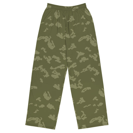 KLMK Sunray Olive Drab CAMO Unisex Wide-Leg Leisure Pants - 2XS - Pant