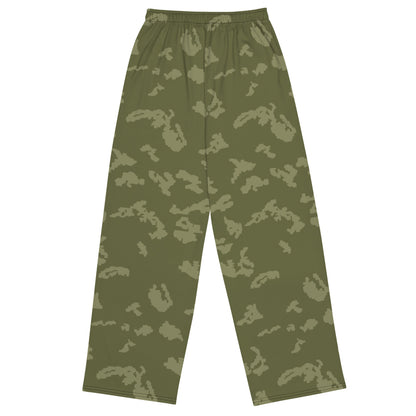 Russian KLMK Sunray Olive Drab CAMO unisex wide-leg pants - Unisex Wide-Leg Pants