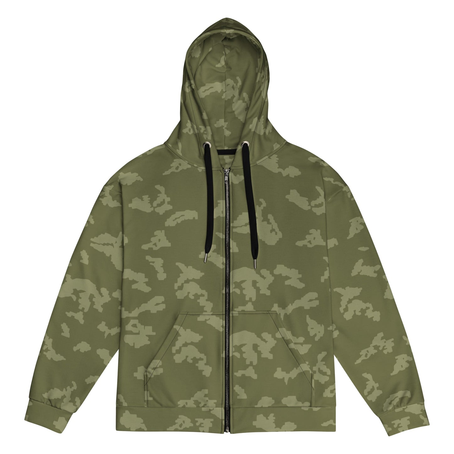 Russian KLMK Sunray Olive Drab CAMO Unisex Zip Hoodie - 2XS