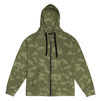 Russian KLMK Sunray Olive Drab CAMO Unisex Zip Hoodie - 2XS